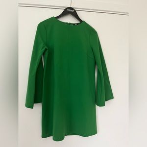 ZARA Green Shift Dress Size Small